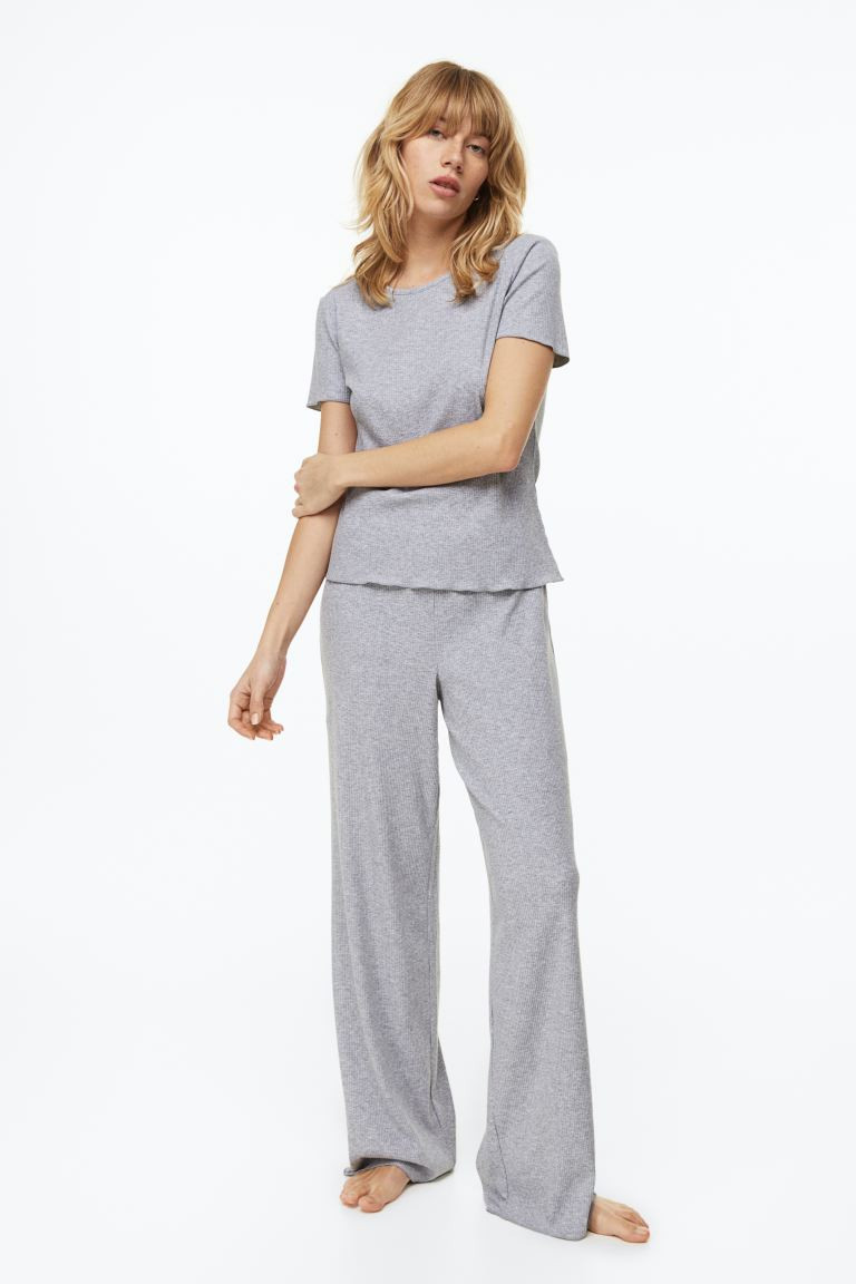 Ribbed Pajama Top and Pants | H&M (US + CA)