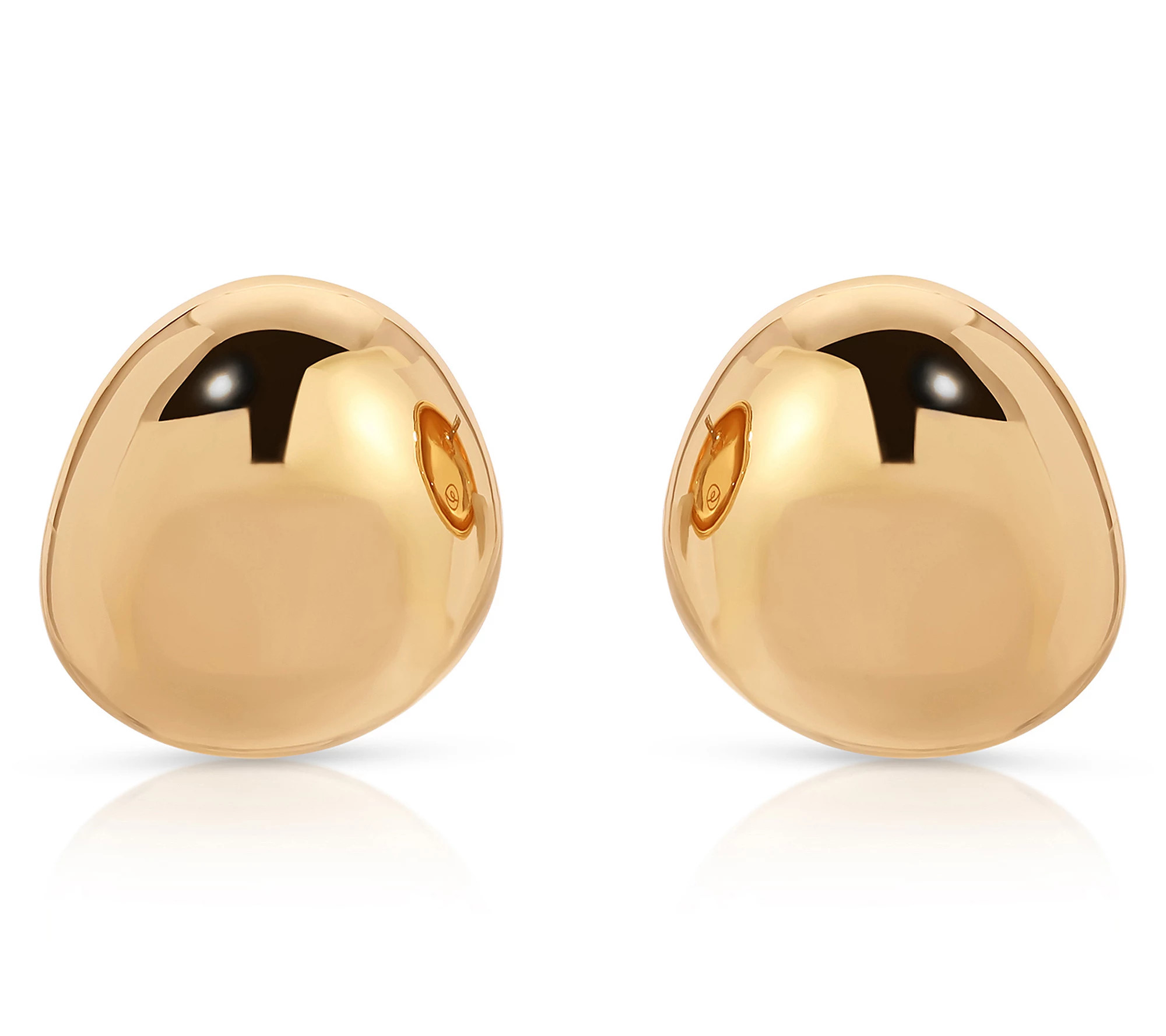 Ettika Polished Pebble Stud Earrings | QVC