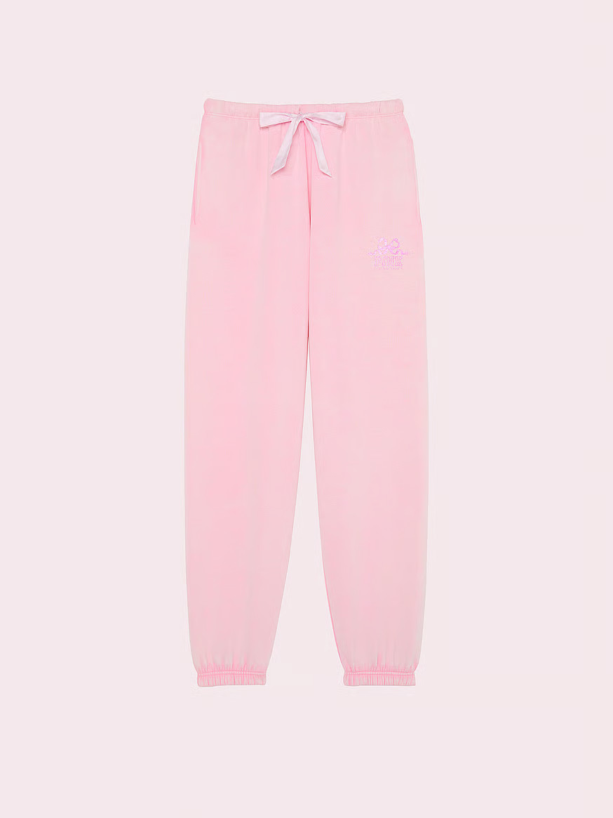 Buy PINK x LoveShackFancy Jogger Sweatpants, Snow Heather - Order Bottoms online - PINK US | Victoria's Secret (US / CA )
