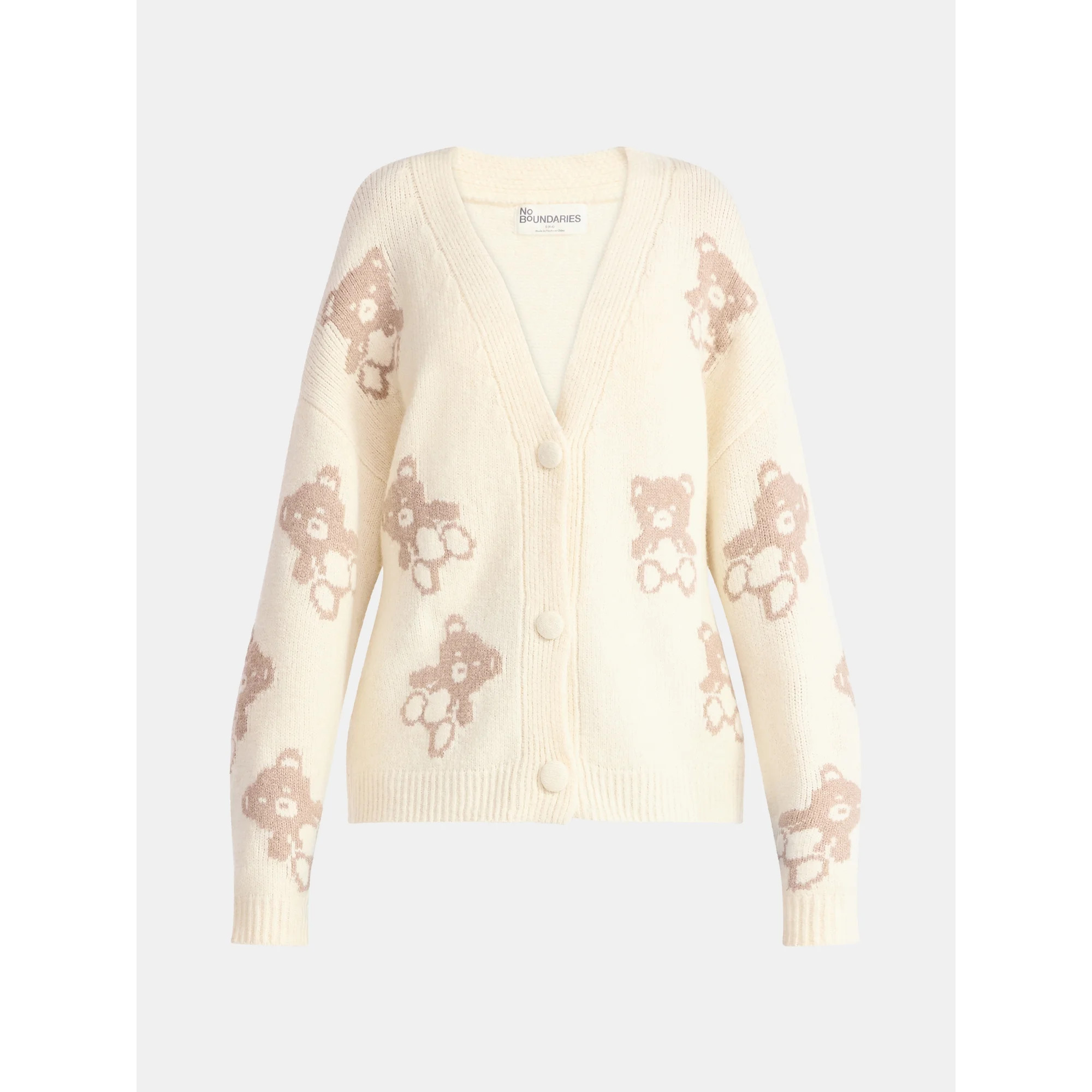 No Boundaries Button-Front Cardigan, Women's | Walmart (US)