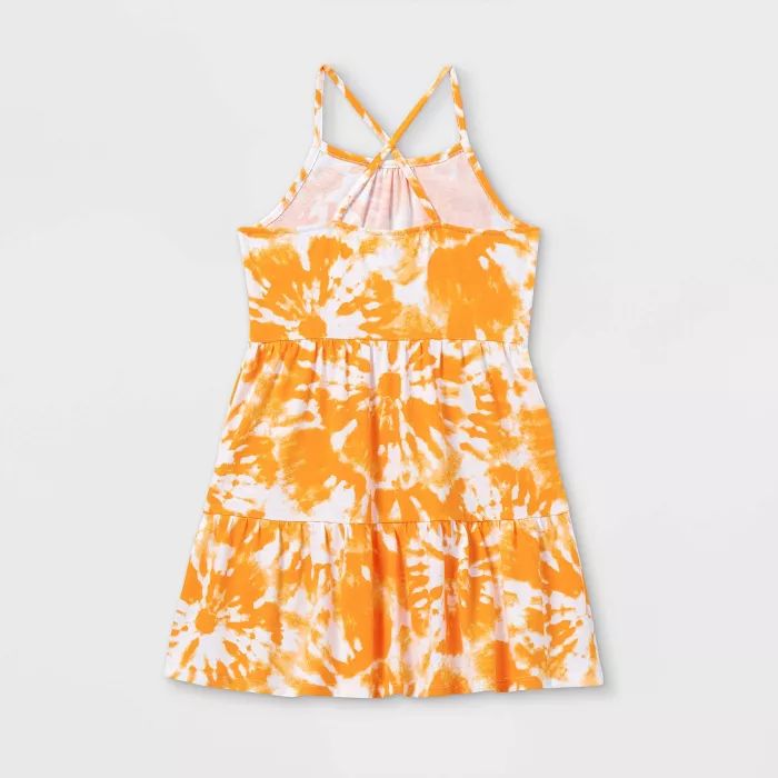 Girls' Printed Tiered Sleeveless Knit Dress - Cat & Jack™ | Target