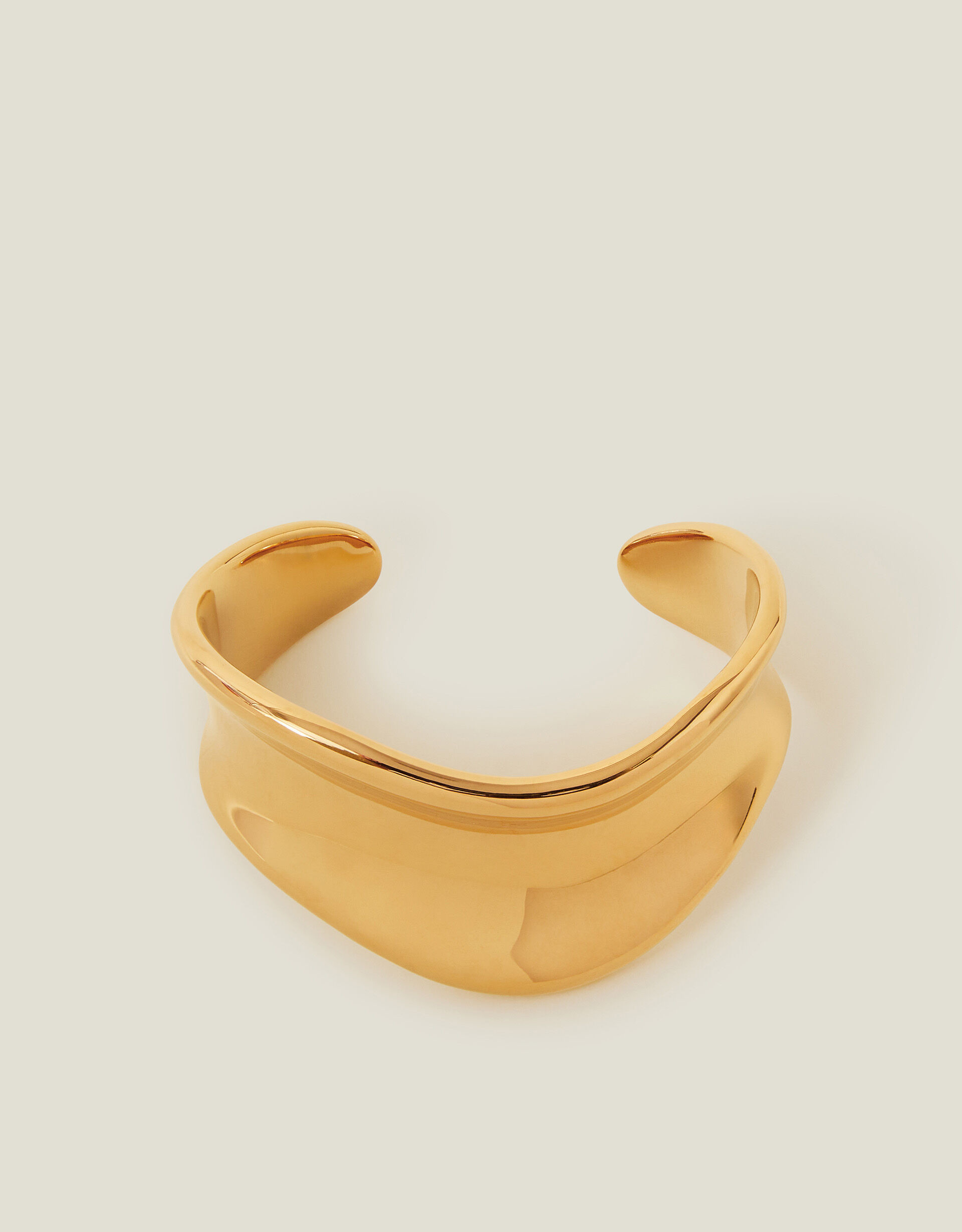 14ct Gold-Plated Stainless Steel Molten Cuff Bracelet | Accessorize (Global)
