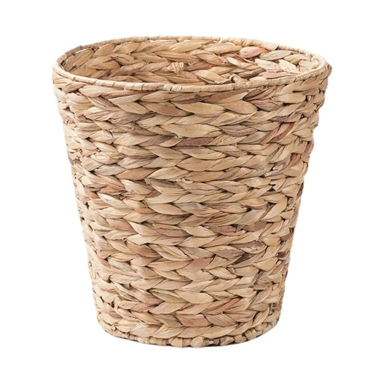 asjyhkr Wicker Waste Basket, Small Trash Can, Wicker Trash Basket with Handwoven Water Hyacinth, ... | Walmart (US)