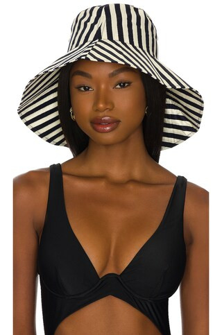 MIKOH Panda Hat in French Stripe Aquarium from Revolve.com | Revolve Clothing (Global)