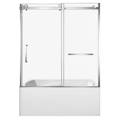 Kingston Brass 60-Inch Acrylic Rectangular 3-Wall Alcove Tub With Tub Door, Hand Drain | Wayfair North America