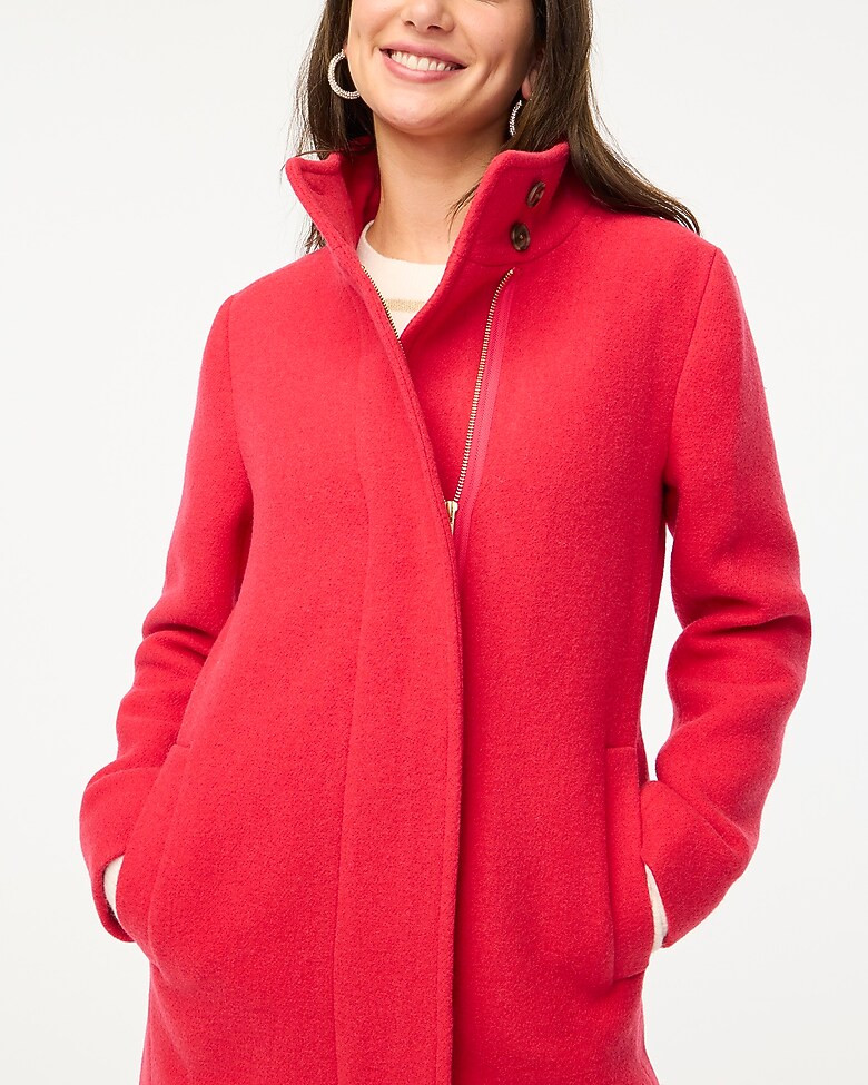 Button-neck city coat | J.Crew Factory