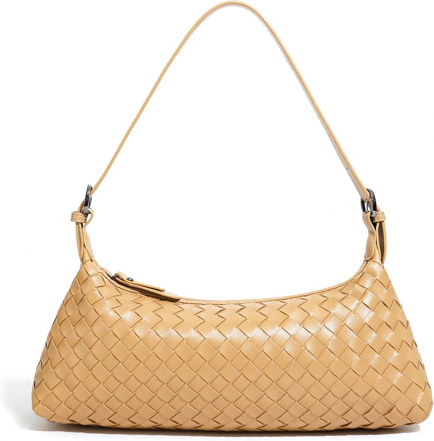 Shoulder Bags for Women, Woven Leather Crossbody Bag Small Purse Cute Hobo Tote Handbag Mini Clut... | Amazon (US)