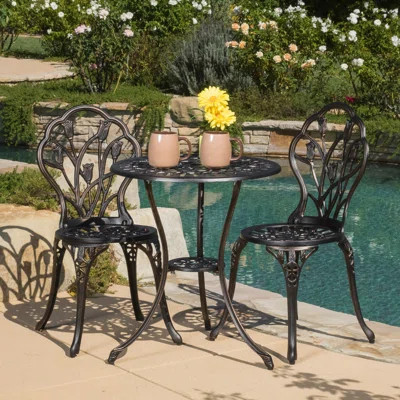 Charming Vintage-Style Bistro Set for Outdoor Leisure and Relaxation | Wayfair North America