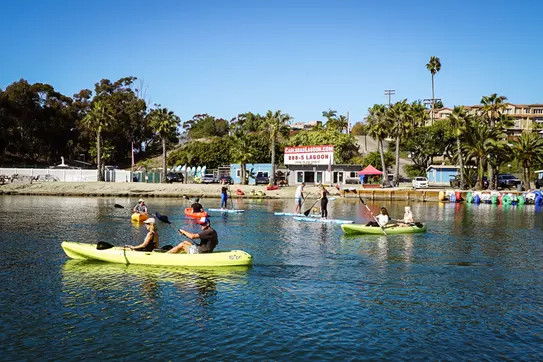 Exclusive Kayak, Paddle Board, or Aqua Cycle Rental at Carlsbad Lagoon (Up to 27% Off) | Groupon North America