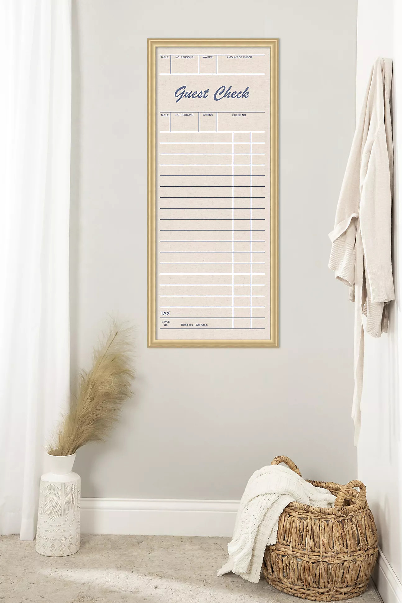 Kate & Laurel Framed Guest Check Pinboard | Anthropologie (US)