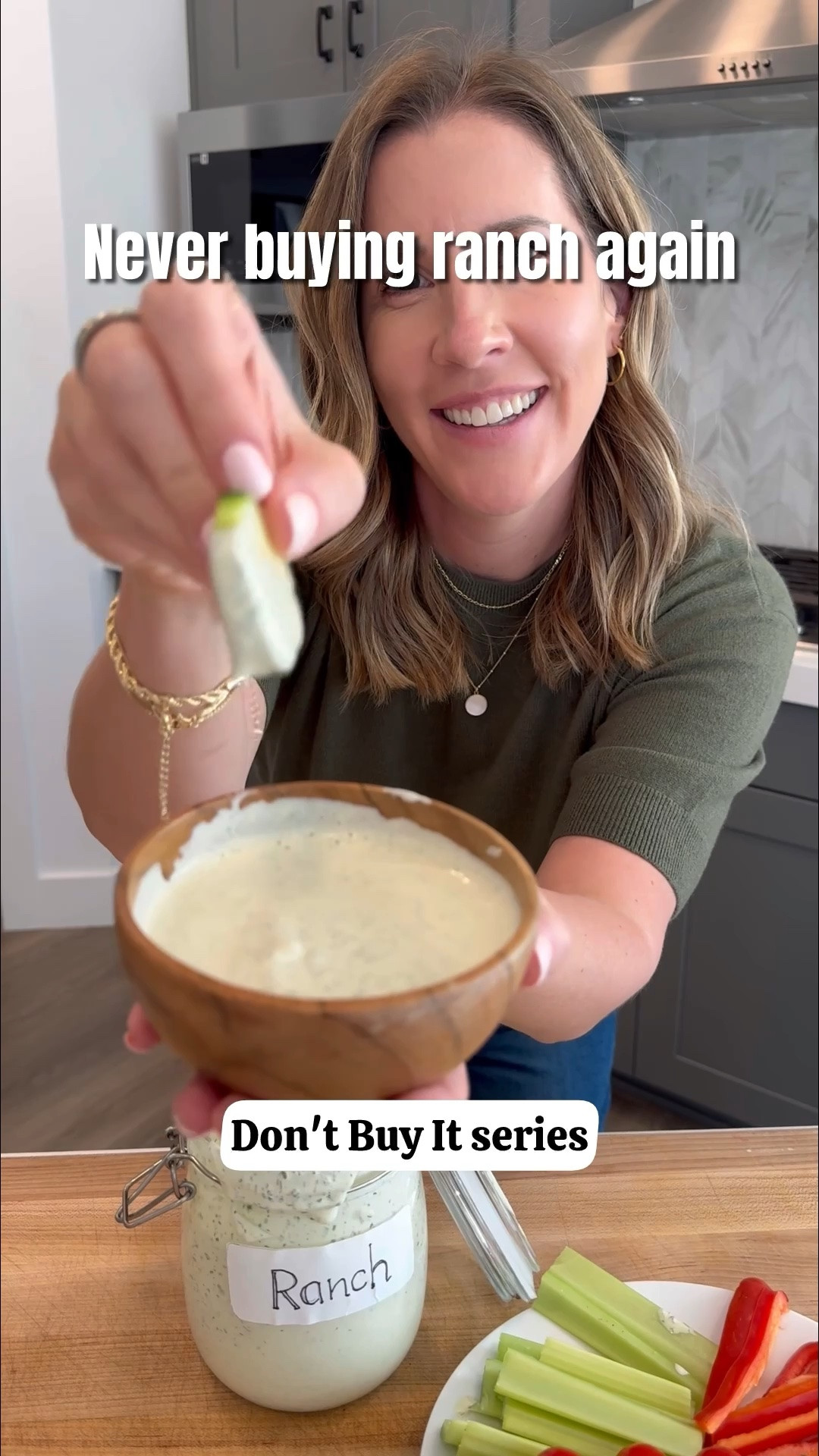 Once you make homemade ranch from scratch, you’ll never buy bottled again 🥗✨ Creamy, fresh, and ready in just 5 minutes! #LTKHome #LTKSeasonal #LTKStyleTip #homemaderanch #saladdressing #diprecipe #mealprepideas #fromscratchcooking

Want Recipe? Google “better from scratch homemade ranch dressing”