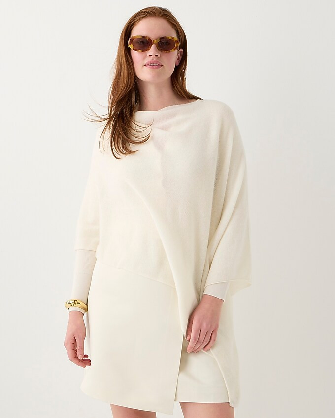 Cashmere-wool blend poncho | J. Crew US