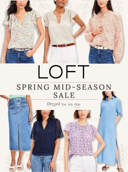 Loft is having a Spring Mid-Seqson sale with up to 50% off hundreds of styles. I’ve culled the website and chosen some favorites. I especially love these pretty spring tops. And this linen dress comes in the pretty blue but also a classy black  

#LTKsalealert #LTKfindsunder100 #LTKSeasonal