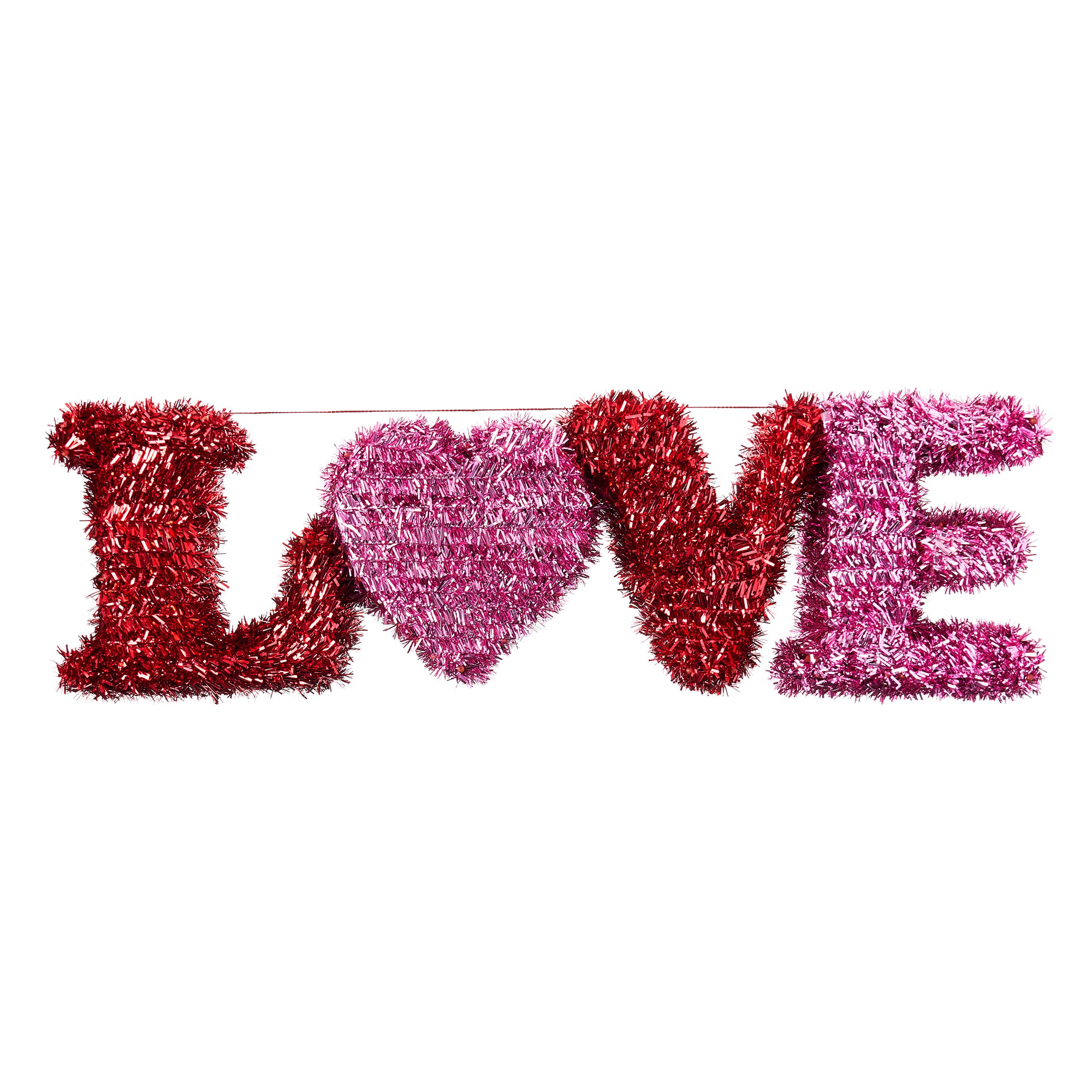 Way To Celebrate 3D Love Tinsel Tabletop | Walmart (US)