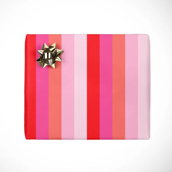 Red & Pink Multi-Stripe Gift Wrap | Joy Creative Shop