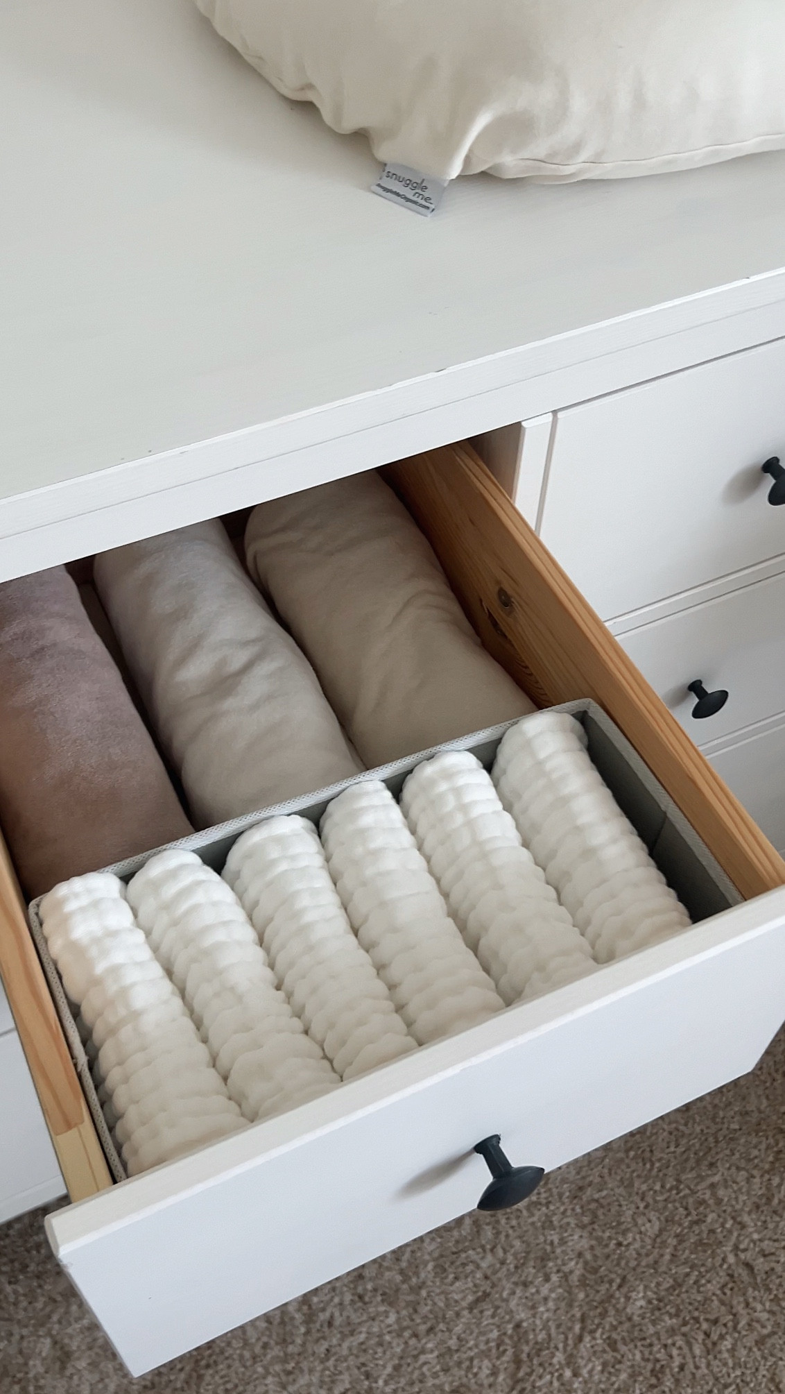 folding & newborn dresser organization 🤍

#LTKBump #LTKHome #LTKBaby