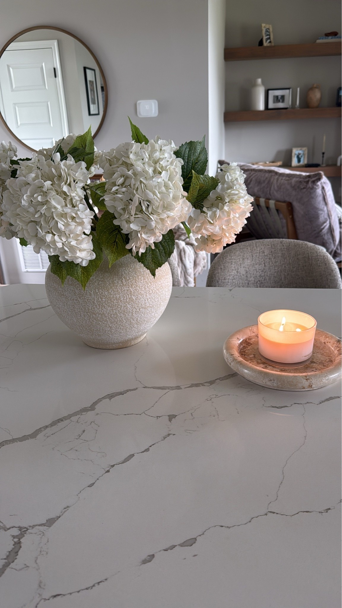 Loveeee this new candle from Amazon - scent is Madagascar vanilla 
Also love my fake hydrangeas 🤍

#LTKHome #LTKvlog #LTKdayinmylife