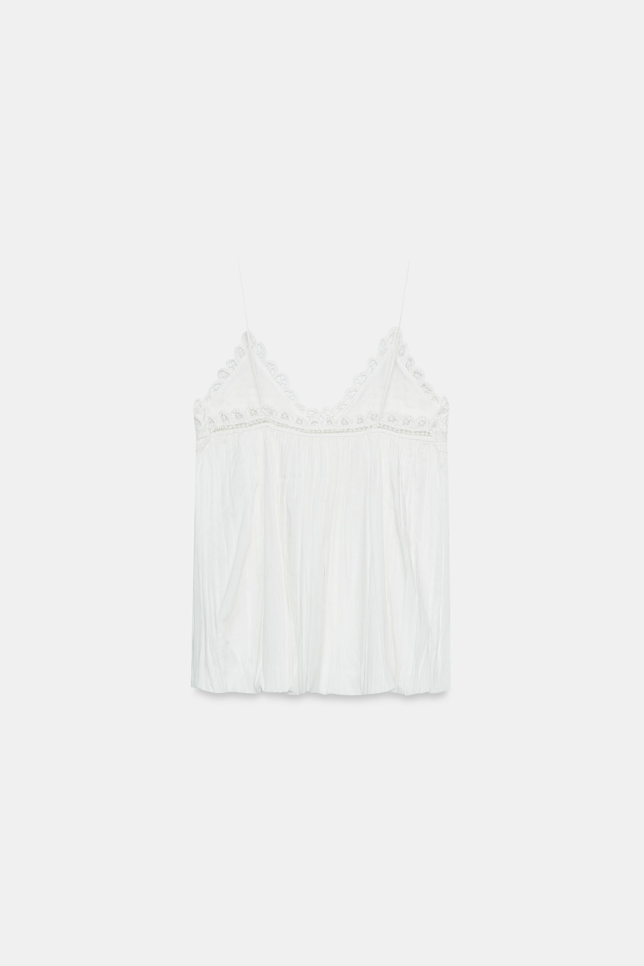 ZW COLLECTION EMBROIDERED PUFFED TOP | Zara UK