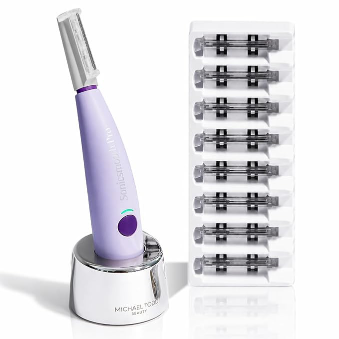 Michael Todd Beauty Sonicsmooth Dermaplane Razor for Women Face + Eyebrow Trimmer Dermaplaning Sy... | Amazon (US)