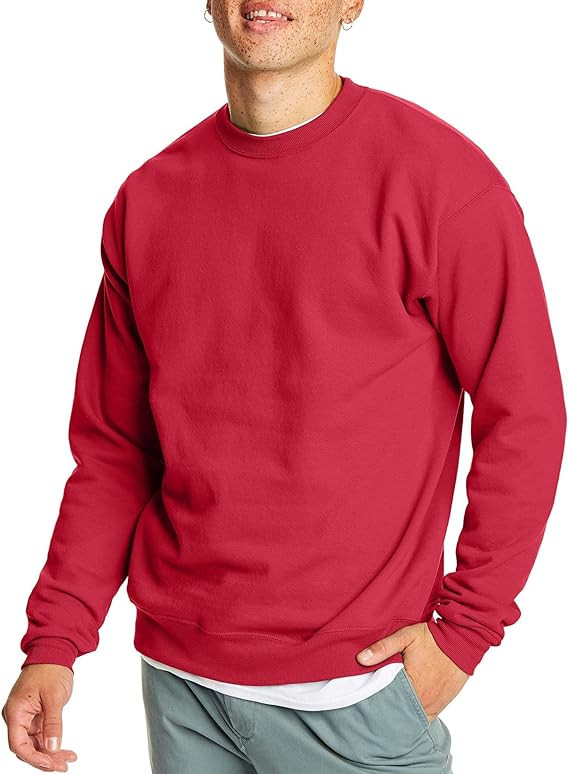 Hanes Men's Sweatshirt, EcoSmart Fleece Crewneck Sweatshirt, Big & Tall Available, 1 or 2-Pack | Amazon (US)