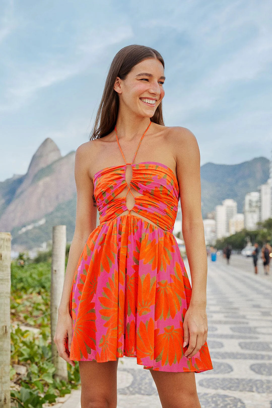 Pink Copacabana Mini Dress | FarmRio (US)