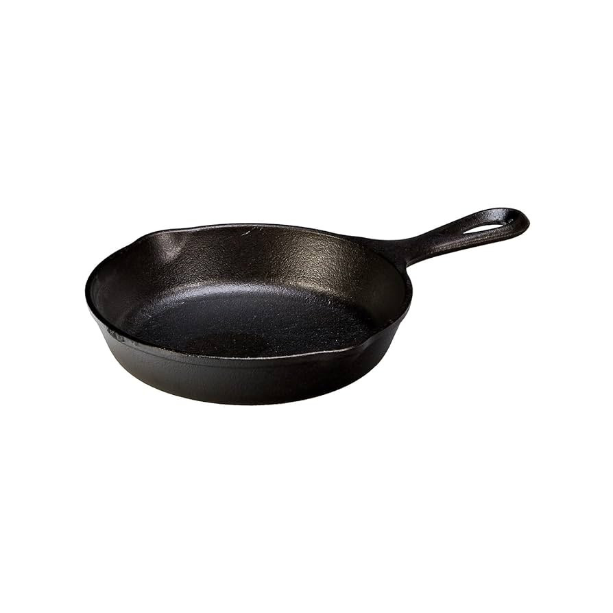Lodge 6-1/2 Inch Cast Iron Pre-Seasoned Skillet – Signature Teardrop Handle - Use in the Oven, ... | Amazon (US)