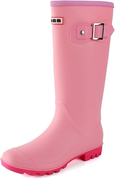 Rain Boots for Women, Waterproof Anti-Slip Knee High Rubber boots, Fashion Comfy Tall Water Boots... | Amazon (US)