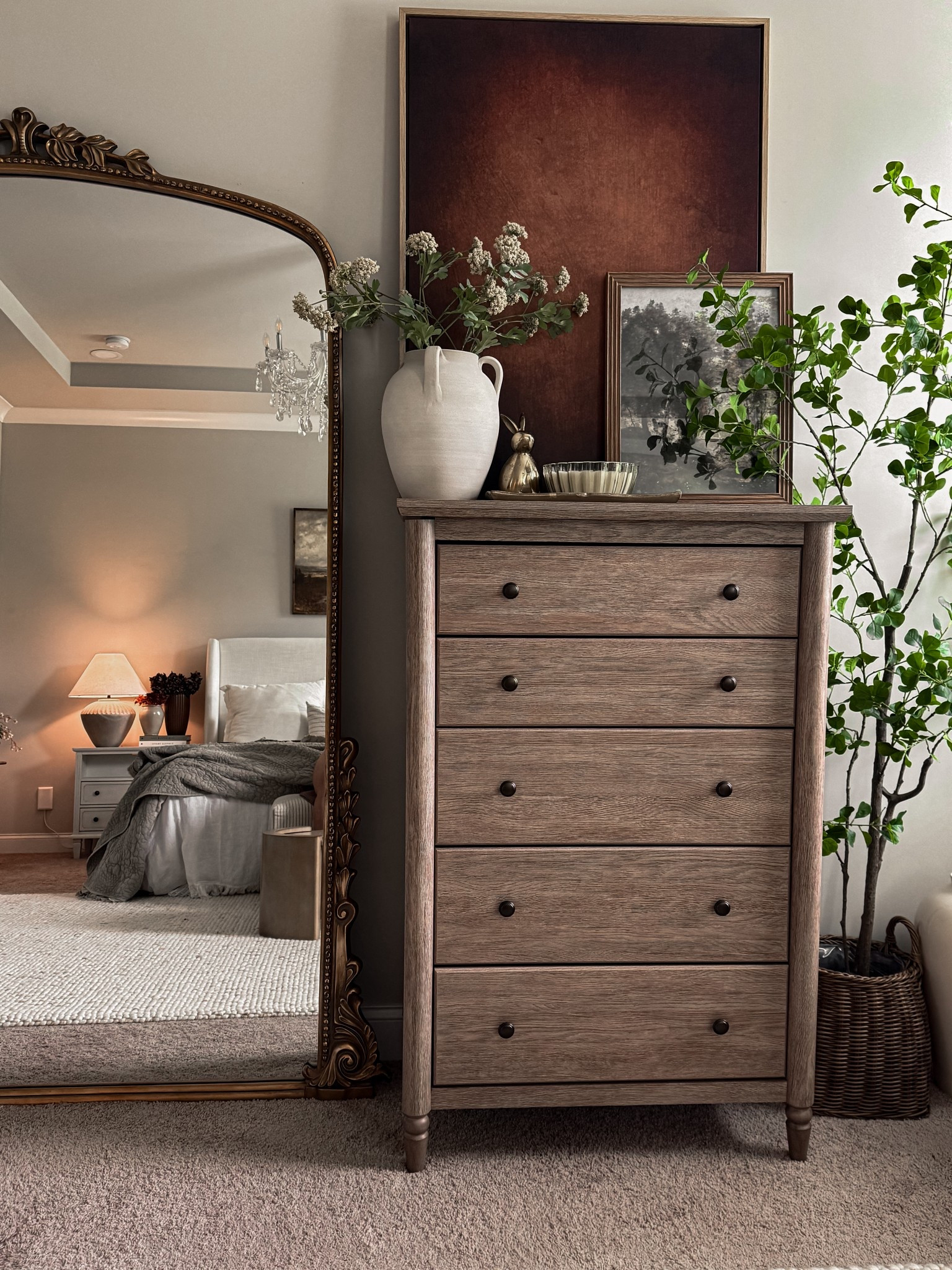 In love with my Walmart My Texas 5 drawer  dresser i purchase. Such a beautiful wood tone and the quality is amazing

#LTKHome #LTKStyleTip