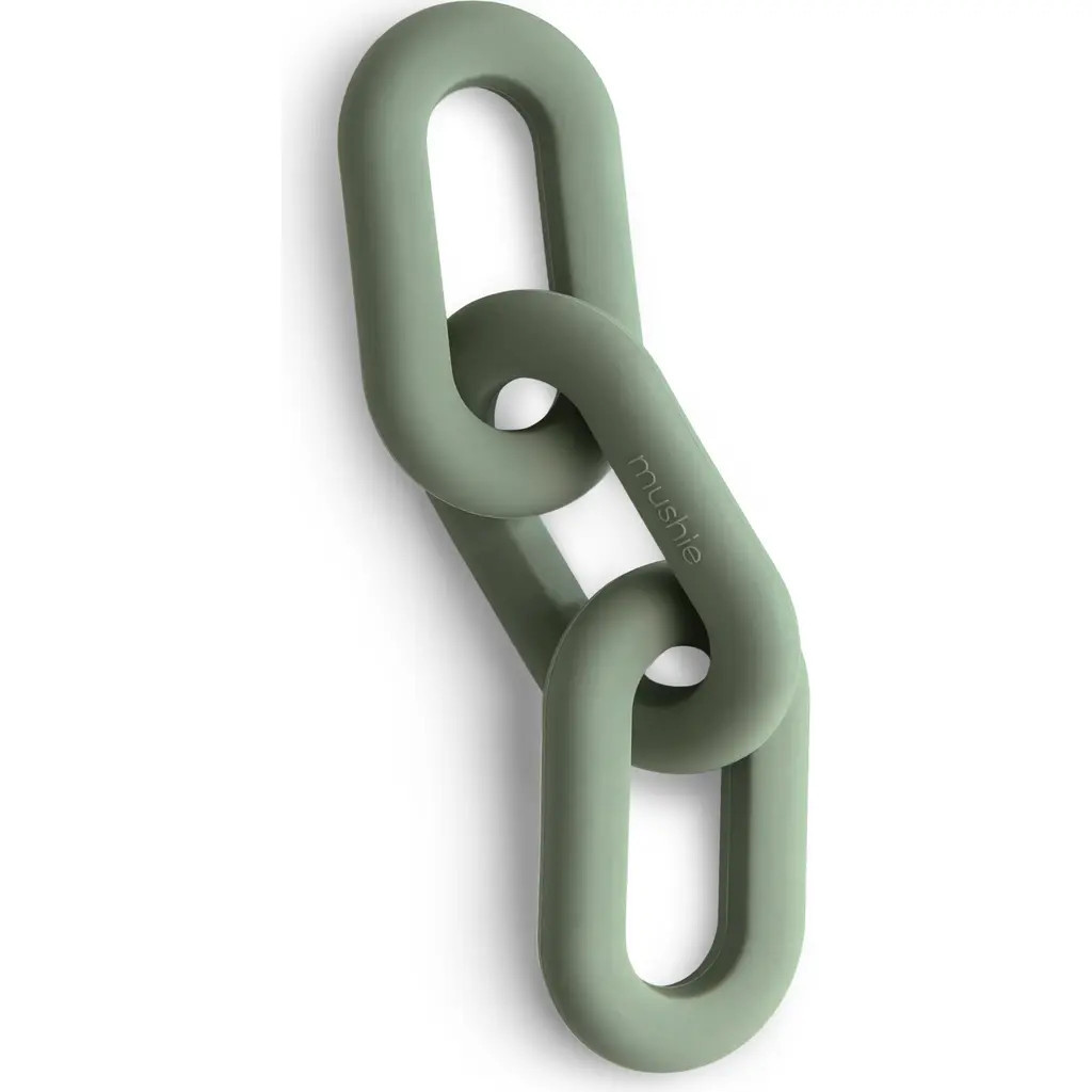 Mushie Links Silicone Teether in Dried Thyme at Nordstrom | Nordstrom