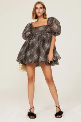 The Plaid Puff Dress | Rent the Runway