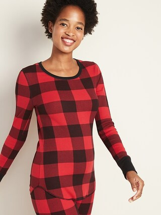 Printed Thermal-Knit Long-Sleeve Tee for Women | Old Navy (US)
