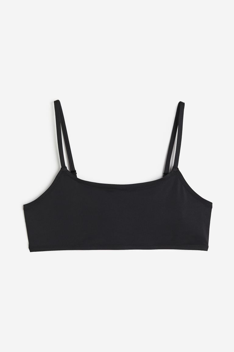 H&M+ Bikini Top - Low-cut Neckline - Black - Ladies | H&M US | H&M (US + CA)