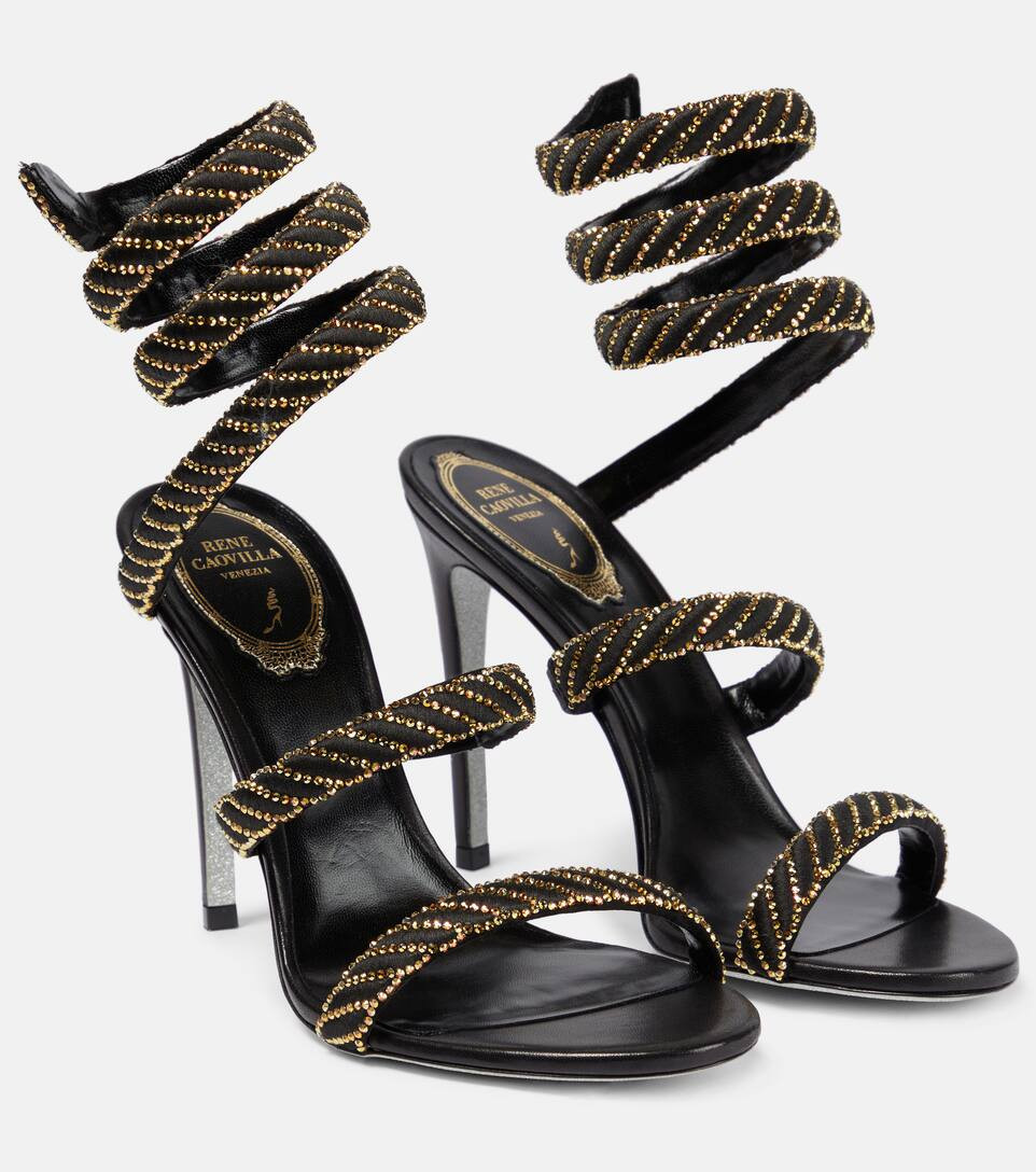 Braided embellished satin sandals | Mytheresa (US/CA)
