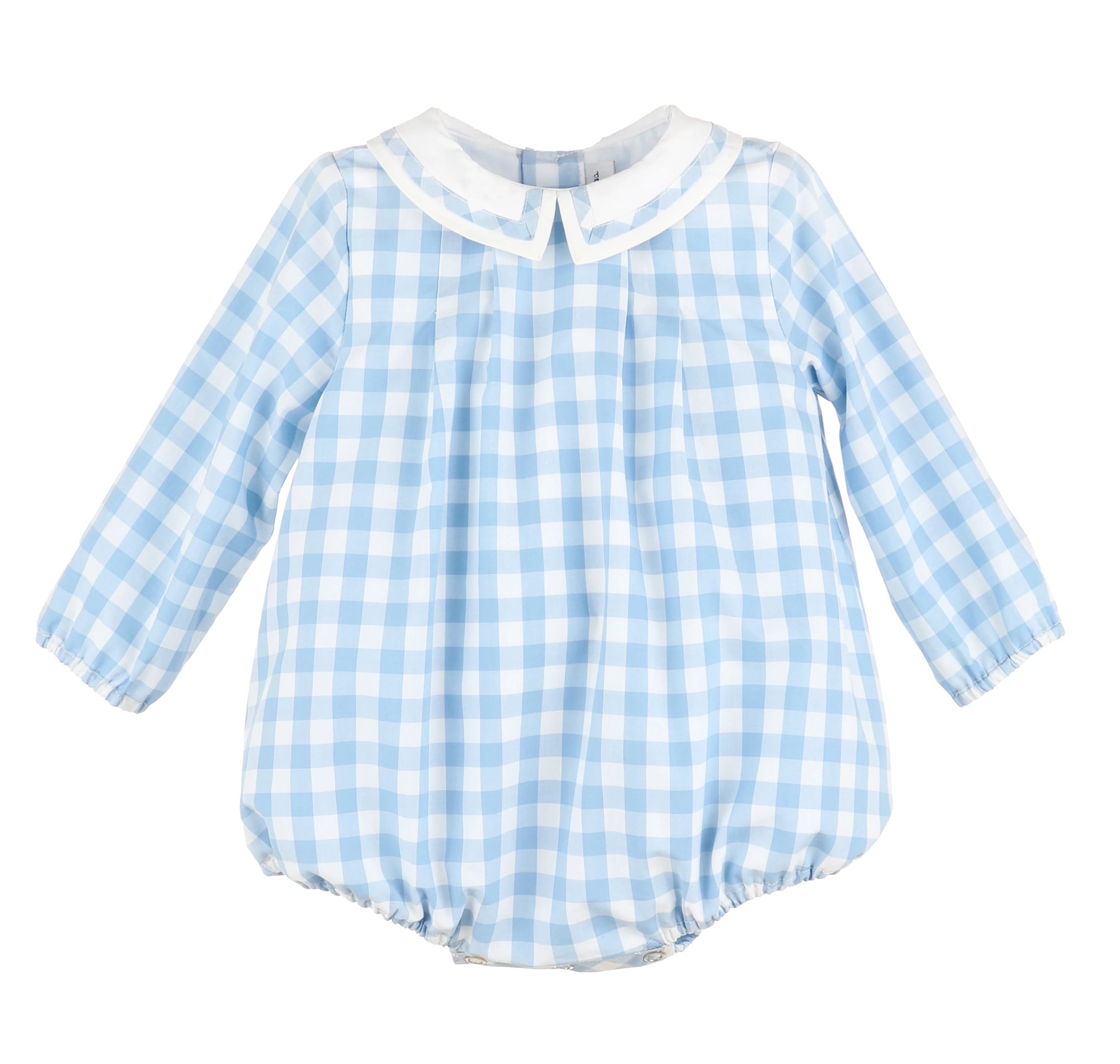 Boys Blue Check Bubble | Haute Totz