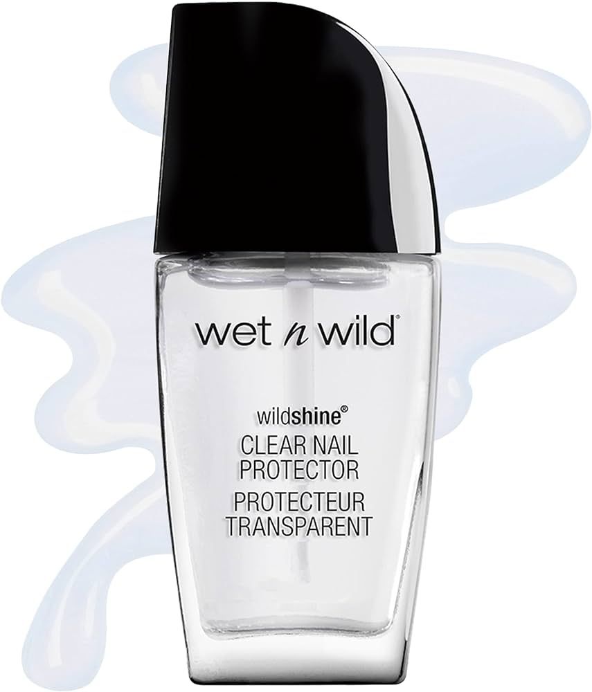 wet n wild Nail Polish Wild Shine, Clear Nail Protector, Nail Color | Amazon (US)