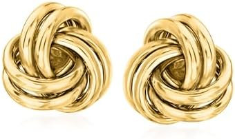 Ross-Simons 14kt Yellow Gold Love Knot Stud Earrings | Amazon (US)