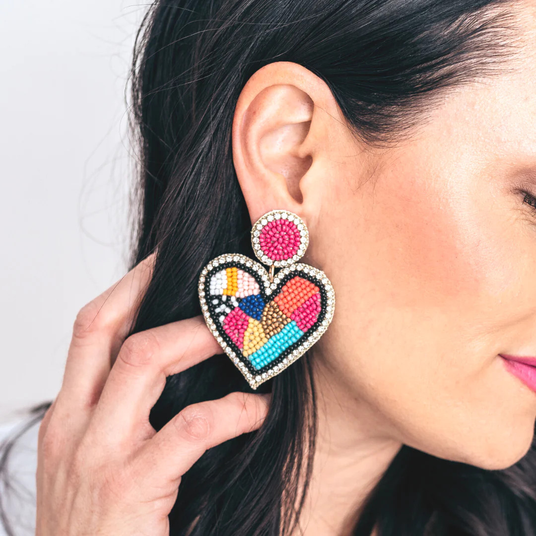 Brave Heart Beaded Earrings | Accessory To Love