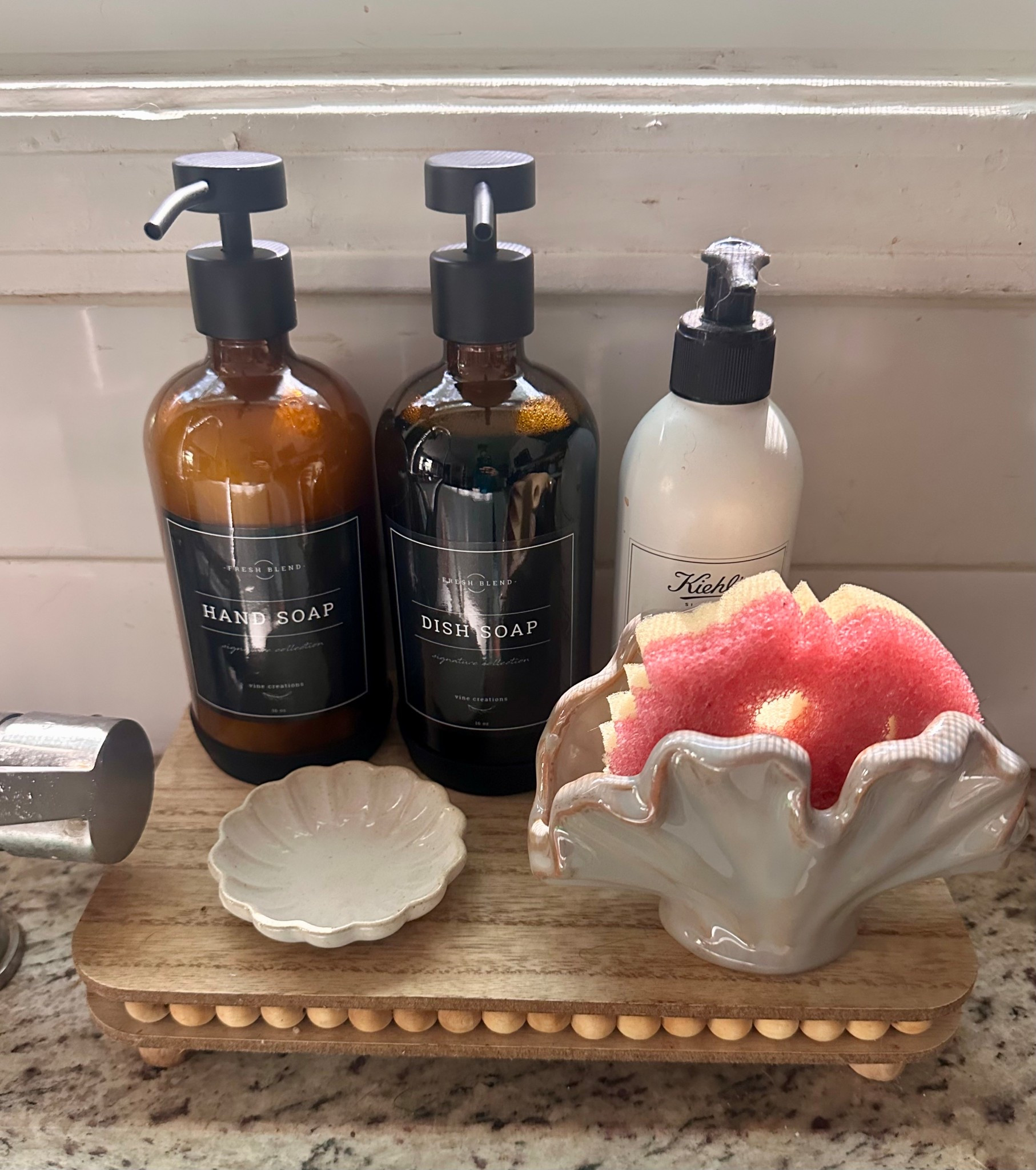 New kitchen set up 

Kitchen sink | soap dispenser | dish soap bottle | sponge holder 

#LTKHome #LTKFindsUnder50 #LTKFamily