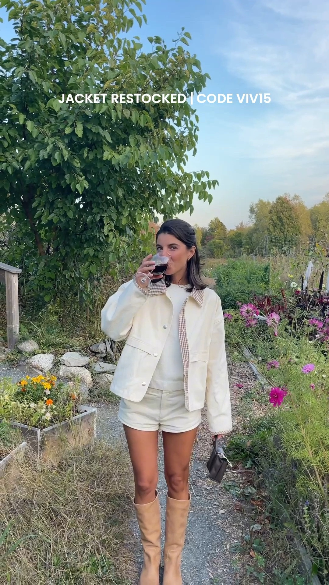 [9/29/26] from our Maine trip last October 🍂 

jacket is restocked in taupe/olive combo and sweater tee is fully stocked in white and brown. Boots are the Riggs Banana Leather boots from Steve Madden, also come in four other color options! shorts are no longer available but linking similar options |

@greybandit code is always VIV15 • jacket: xs, it is lightweight SO cute, restocked in taupe/olive • sweater top: xs • shorts: xs • boots: true to size (steve Madden Riggs) I linked them on different sites bc of sizing / calf availability

#LTKSaleAlert #LTKSeasonal #LTKootd