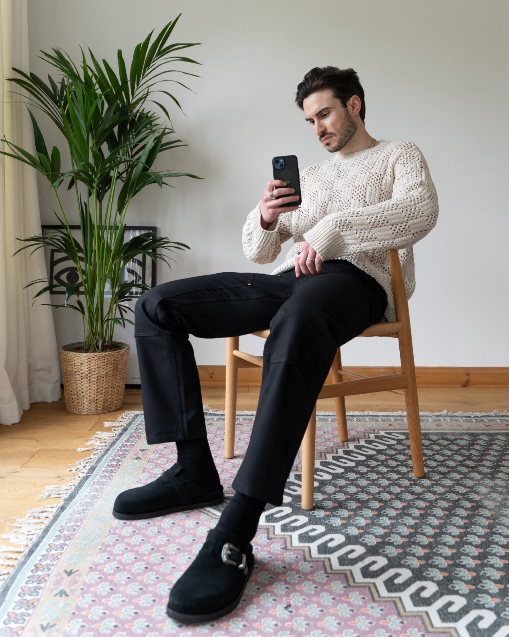 Black mules, black trousers, white jumper, jumper, fashion, style, menswear, casualwear, minimalism, outfit, ootd, street style, men's fashion, clothing, urban style

#LTKeurope #LTKstyletip #LTKmens