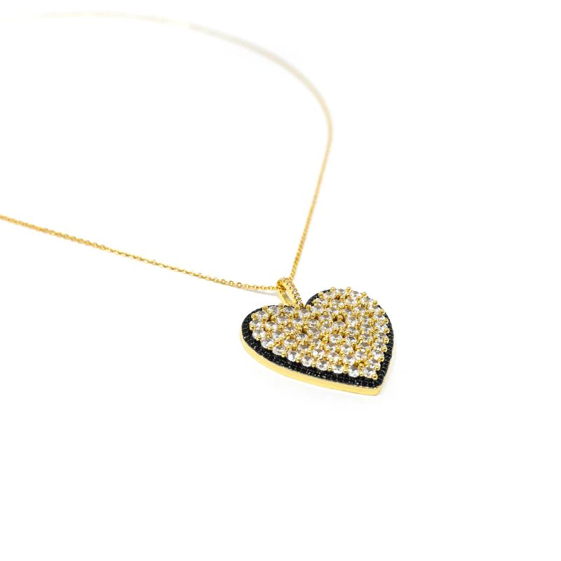 Statement Jeweled Heart Necklace | The Sis Kiss