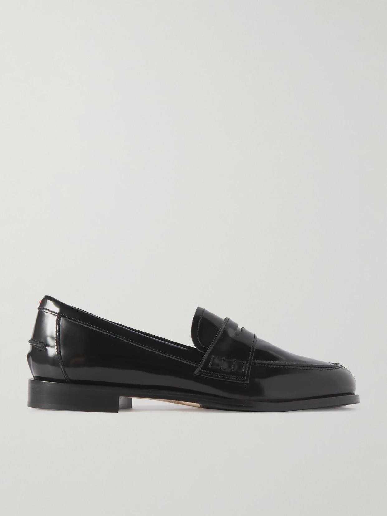 Aeyde - Oscar Patent-leather Loafers - Black | NET-A-PORTER (US)
