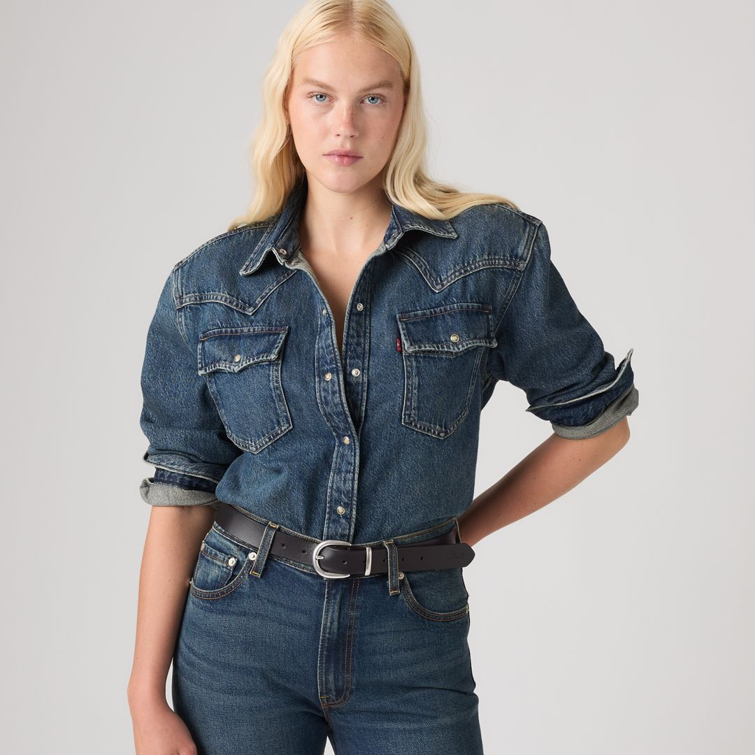 Levi's 80s Western Shoulder Pad Button Down Shirt - Women's L | Levi's US
