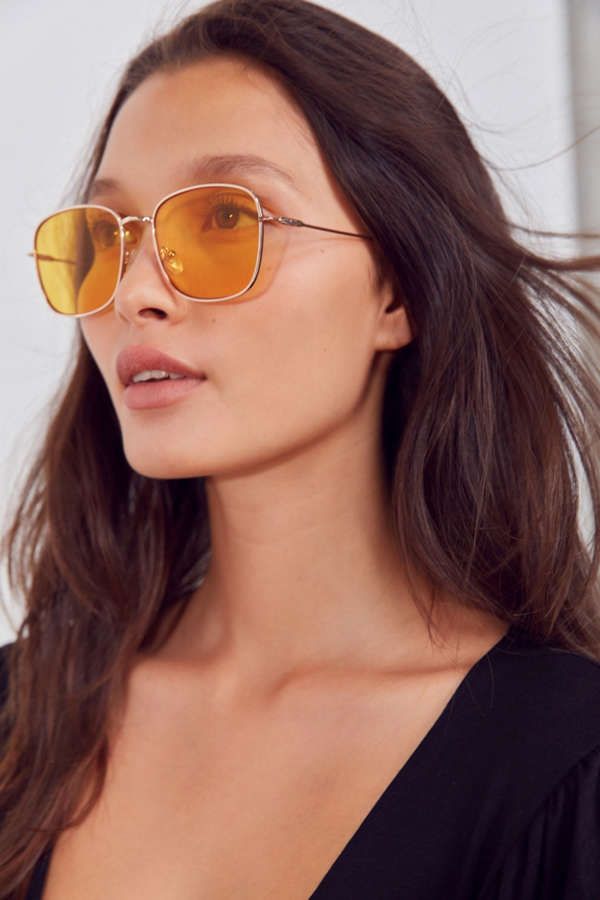 Sunday Slim Square Sunglasses | Urban Outfitters US