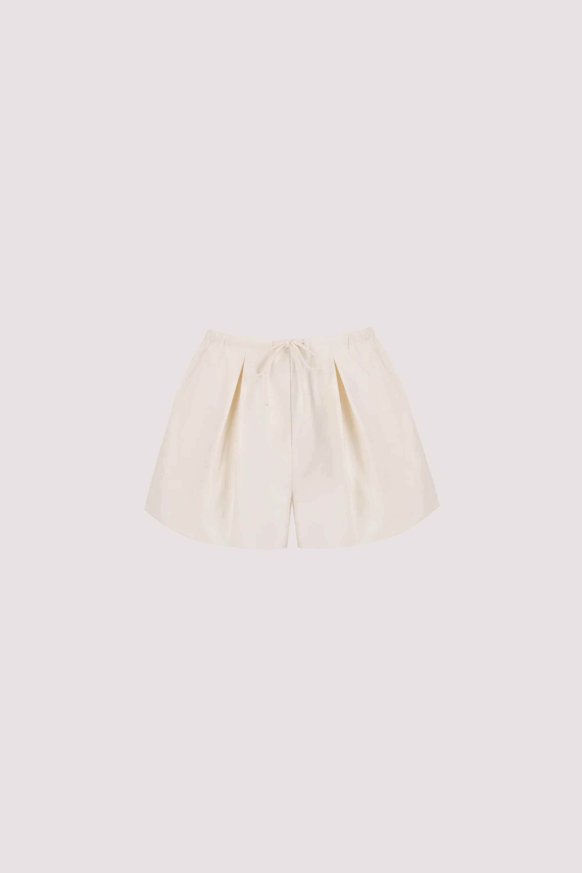 RHEA CREAM COTTON DRAWSTRING SHORT | DISSH