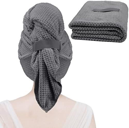 Hands-Free Microfiber Hair Towel Wrap | Amazon (US)