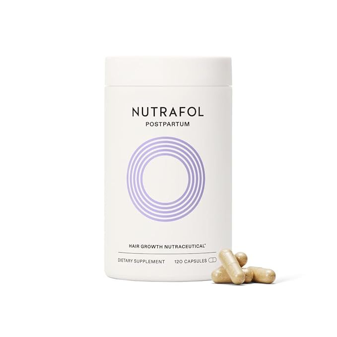 Nutrafol Postpartum Hair Growth Supplements, Clinically Tested for Visibly Thicker Hair and Less ... | Amazon (US)