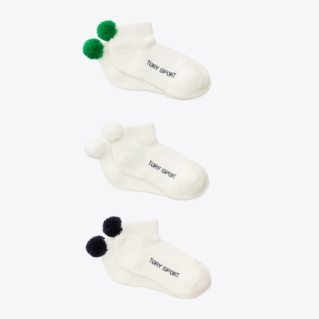 Tory Burch Performance Compression Pom-Pom Socks, 3-Pack | Tory Burch (US)