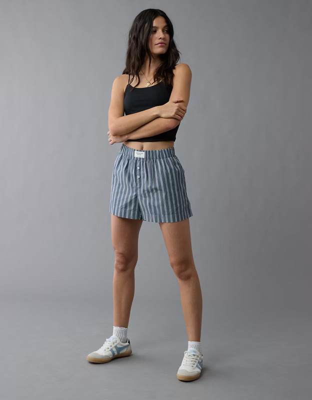 AE Striped Boxer Sleep Short | American Eagle Outfitters (US & CA)