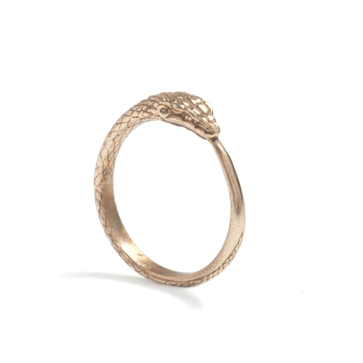 Solid Gold Ouroboros Snake Ring | Wolf & Badger (US)